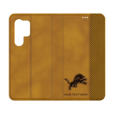 Detroit Lions Personalized Burn Folio Phone Case for Samsung Galaxy