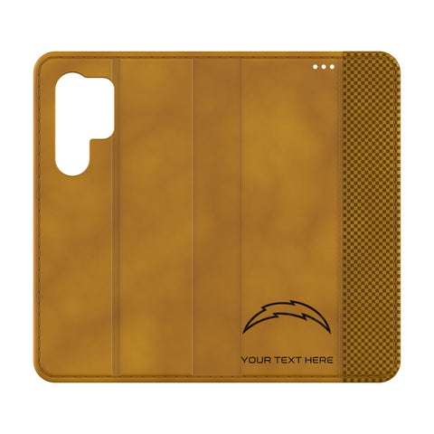 Los Angeles Chargers Personalized Burn Folio Phone Case for Samsung Galaxy