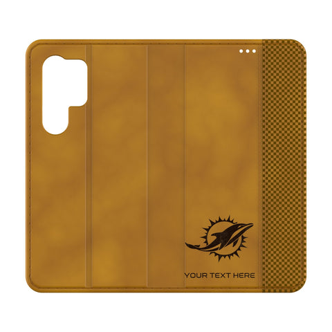 Miami Dolphins Personalized Burn Folio Phone Case for Samsung Galaxy
