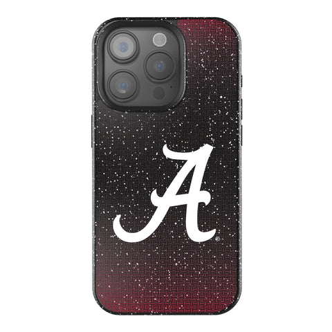 University of Alabama Crimson Tide Script A Linen Bling Phone Case for Apple iPhone