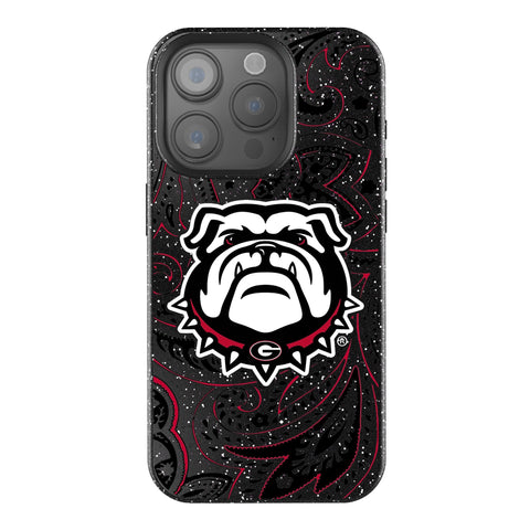 University of Georgia Bulldogs Uga Paisley Bling Phone Case for Apple iPhone