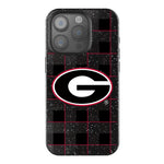 University of Georgia Bulldogs Plaid Bling Phone Case for Apple iPhone