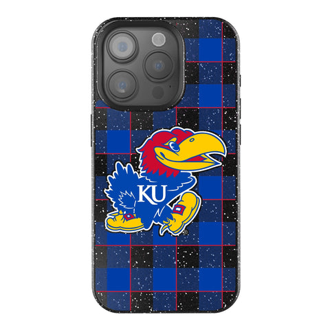 University of Kansas Jayhawks Plaid Bling Phone Case