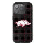 Arkansas Razorbacks Plaid Bling Phone Case-0