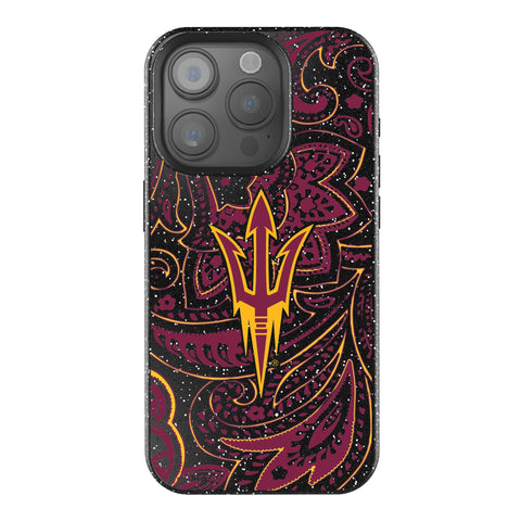 Arizona State University Sun Devils Paisley Bling Phone Case-0