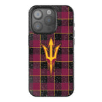 Arizona State University Sun Devils Plaid Bling Phone Case for Apple iPhone