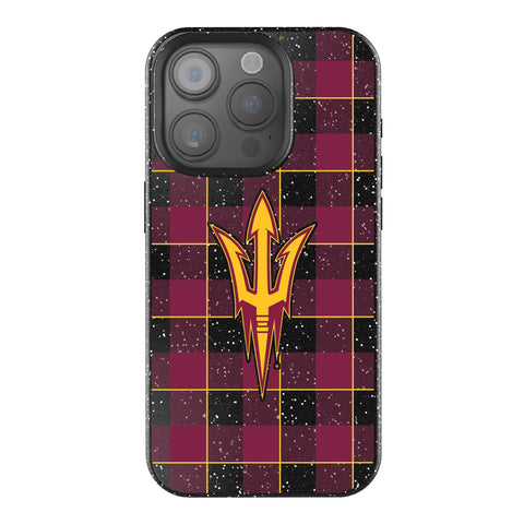 Arizona State University Sun Devils Plaid Bling Phone Case for Apple iPhone