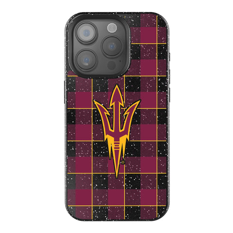 Arizona State University Sun Devils Plaid Bling Phone Case-0