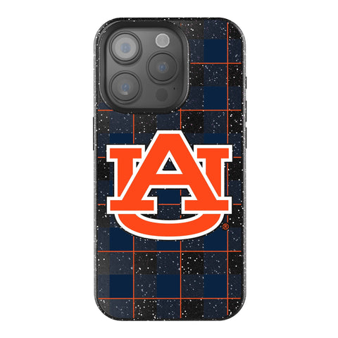 Auburn Tigers Plaid Bling Phone Case-0