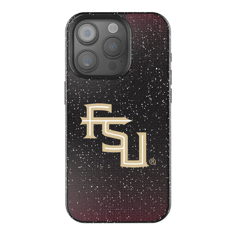 Florida State University Seminoles Athletic Wordmark Linen Bling Phone Case for Apple iPhone