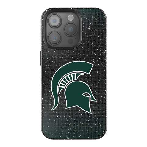 Michigan State University Spartans Linen Bling Phone Case for Apple iPhone