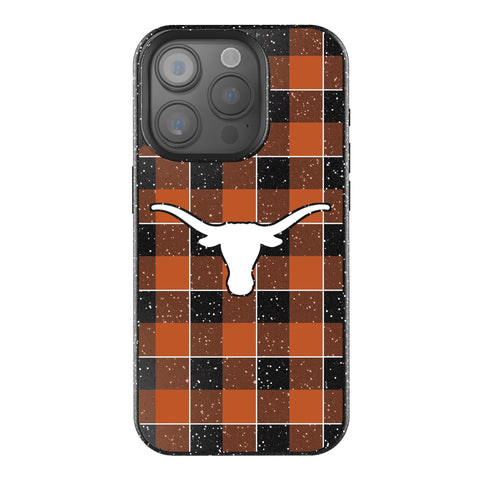 University of Texas Longhorns Plaid Bling Phone Case
