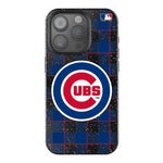 Chicago Cubs Plaid Bling Phone Case-0