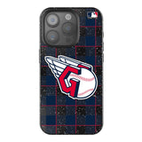 Cleveland Guardians Plaid Bling Phone Case-0
