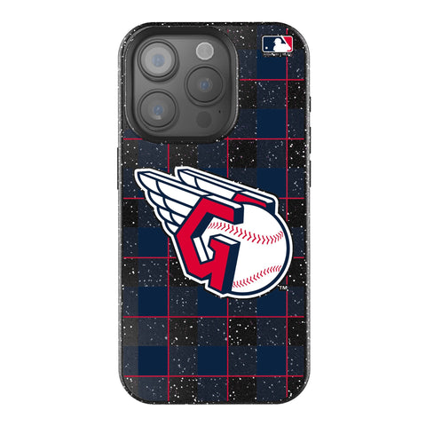Cleveland Guardians Plaid Bling Phone Case-0
