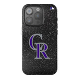 Colorado Rockies Linen Bling Phone Case for Apple iPhone