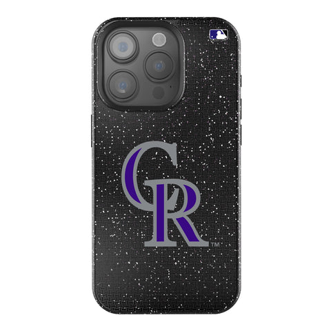 Colorado Rockies Linen Bling Phone Case for Apple iPhone