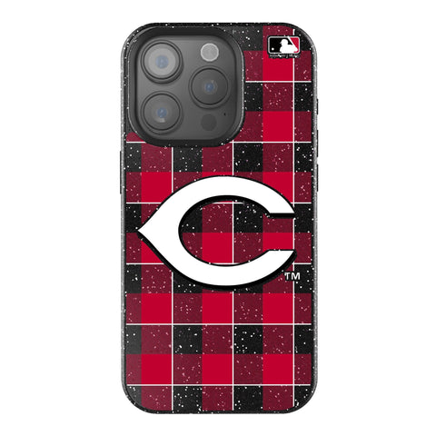 Cincinnati Reds Plaid Bling Phone Case-0