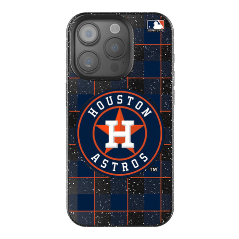Houston Astros Plaid Bling Phone Case