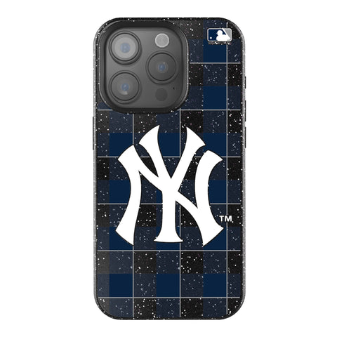 New York Yankees Plaid Bling Phone Case