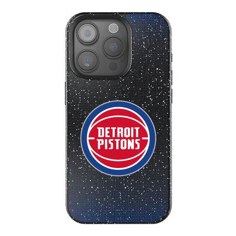 Detroit Pistons Linen Bling Phone Case for Apple iPhone