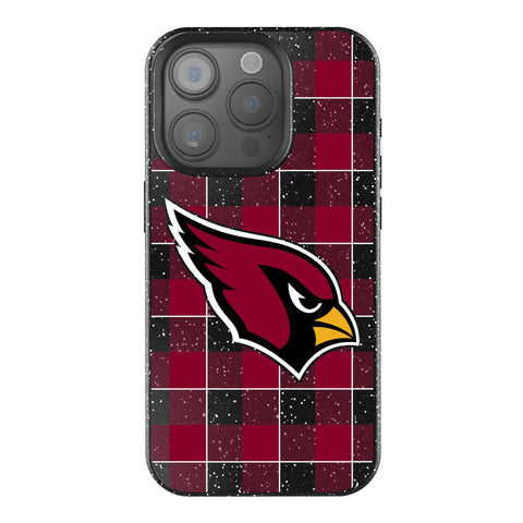 Arizona Cardinals Plaid Bling Phone Case-0