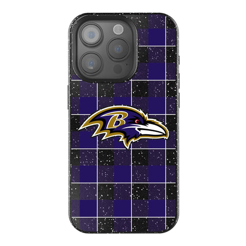 Baltimore Ravens Plaid Bling Phone Case-0