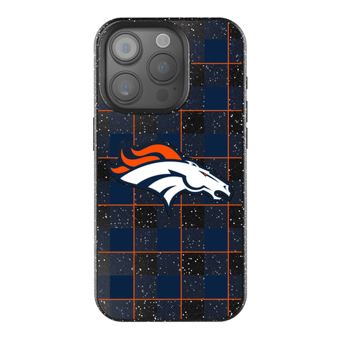 Denver Broncos Plaid Bling Phone Case