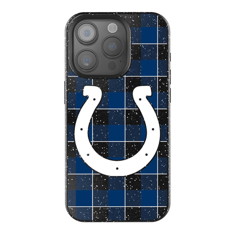 Indianapolis Colts Plaid Bling Phone Case-0