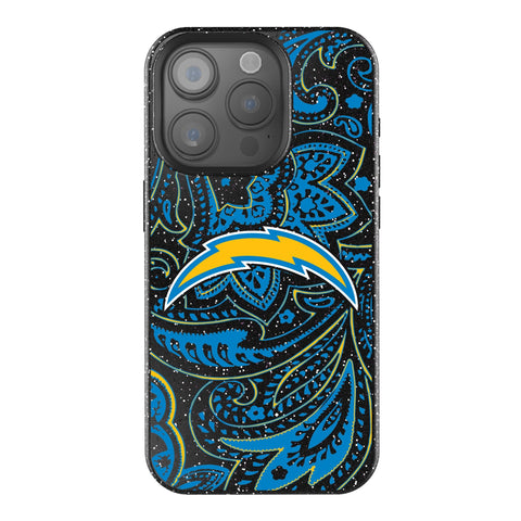 Los Angeles Chargers Paisley Bling Phone Case-0