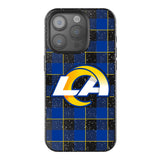 Los Angeles Rams Plaid Bling Phone Case-0