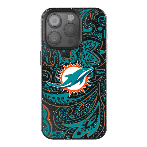 Miami Dolphins Paisley Bling Phone Case