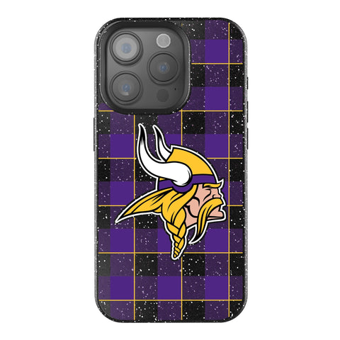 Minnesota Vikings Plaid Bling Phone Case