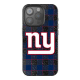 New York Giants Plaid Bling Phone Case-0