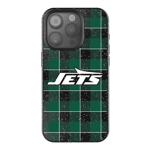 New York Jets Plaid Bling Phone Case