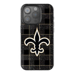 New Orleans Saints Plaid Bling Phone Case