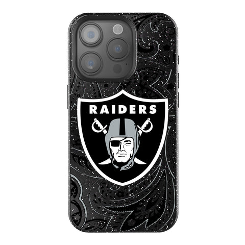 Las Vegas Raiders Paisley Bling Phone Case-0