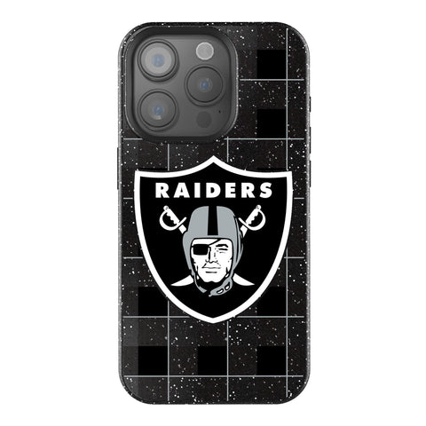 Las Vegas Raiders Plaid Bling Phone Case