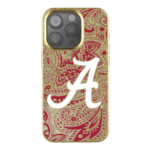 Alabama Crimson Tide Paisley Bling Phone Case-0