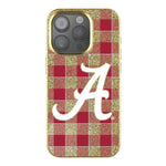 Alabama Crimson Tide Plaid Bling Phone Case-0