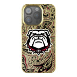 University of Georgia Bulldogs Uga Paisley Bling Phone Case for Apple iPhone