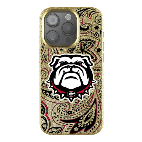 University of Georgia Bulldogs Uga Paisley Bling Phone Case for Apple iPhone