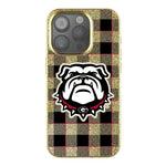 University of Georgia Bulldogs Uga Plaid Bling Phone Case for Apple iPhone