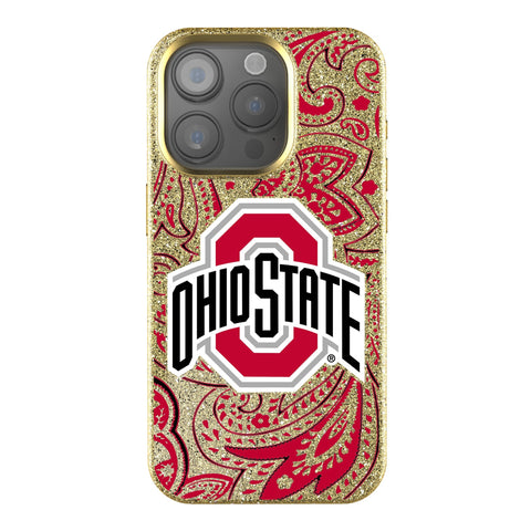 Ohio State Buckeyes Paisley Bling Phone Case-0