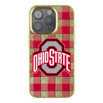 Ohio State University Buckeyes Plaid Bling Phone Case
