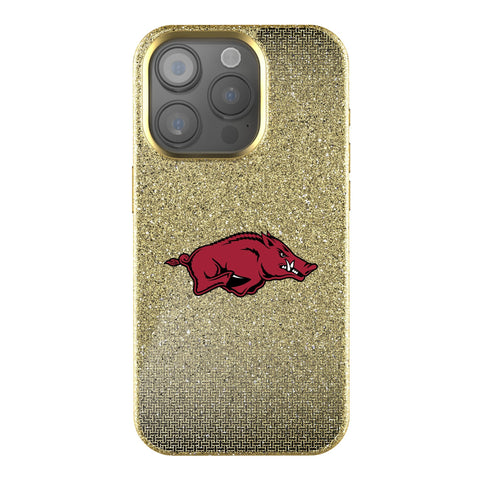 University of Arkansas Fayetteville Razorbacks Linen Bling Phone Case for Apple iPhone