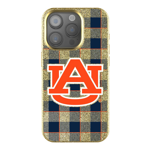University of Auburn Tigers Plaid Bling Phone Case