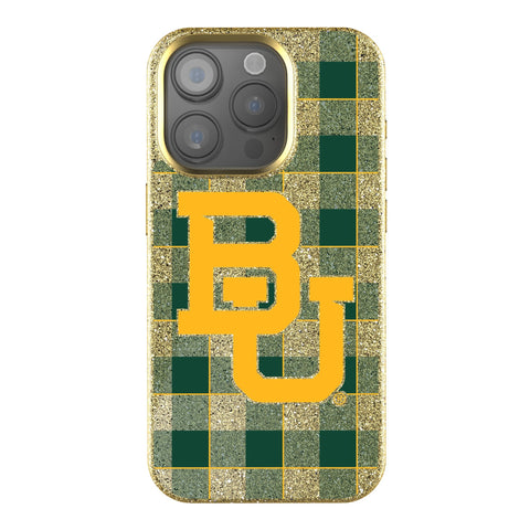 Baylor University Bears Plaid Bling Phone Case