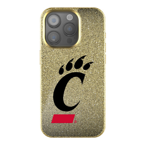 University of Cincinnati Bearcats Linen Bling Phone Case for Apple iPhone