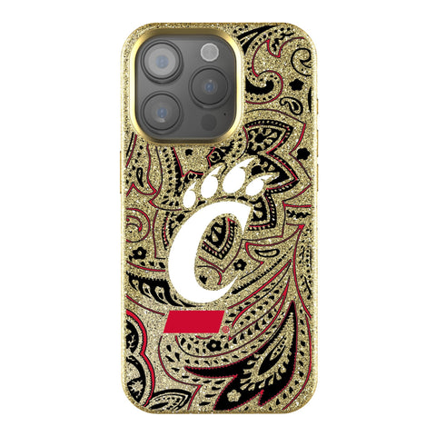 University of Cincinnati Bearcats Paisley Bling Phone Case